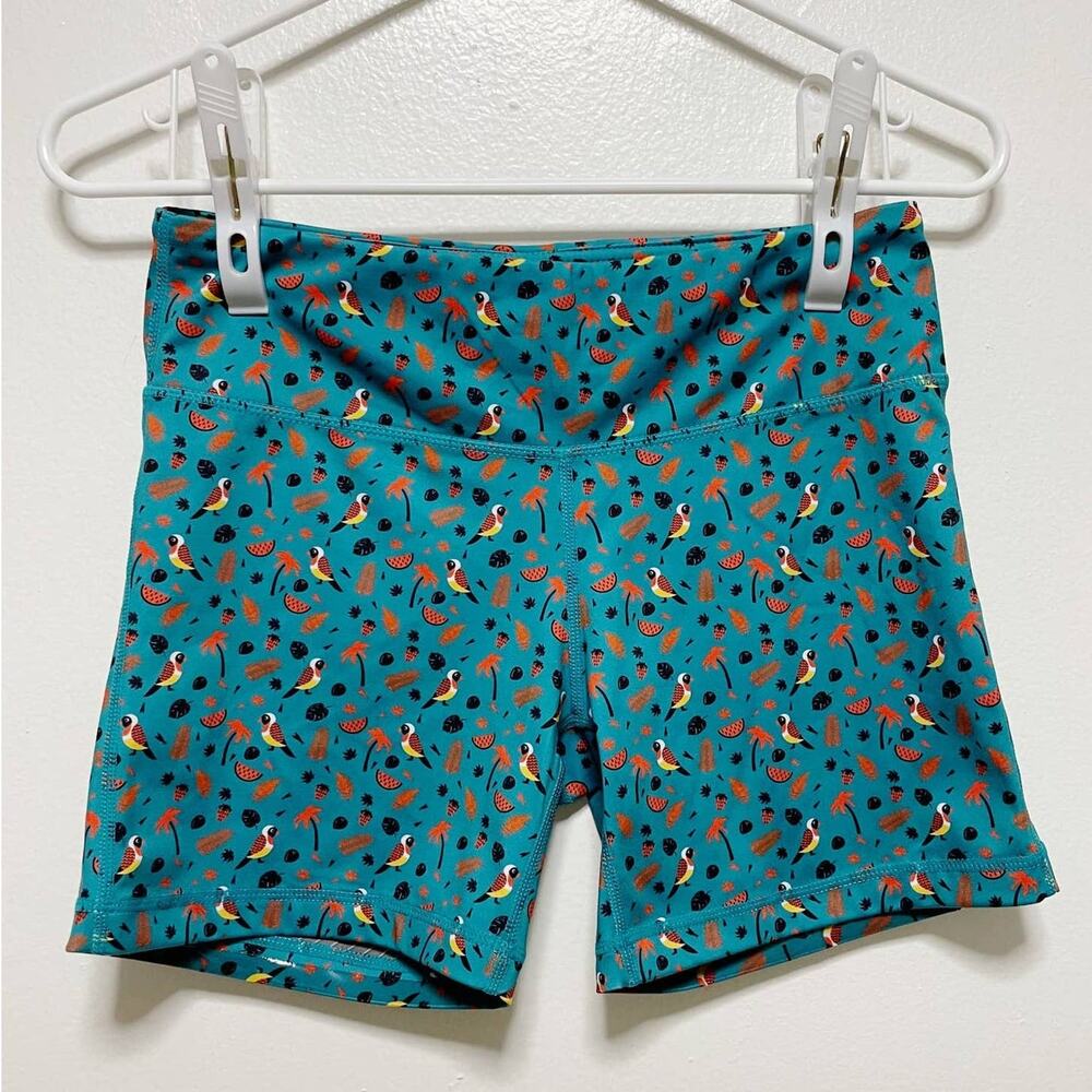 I Am Becoming Tucan Tropical Teal Print Shorts
